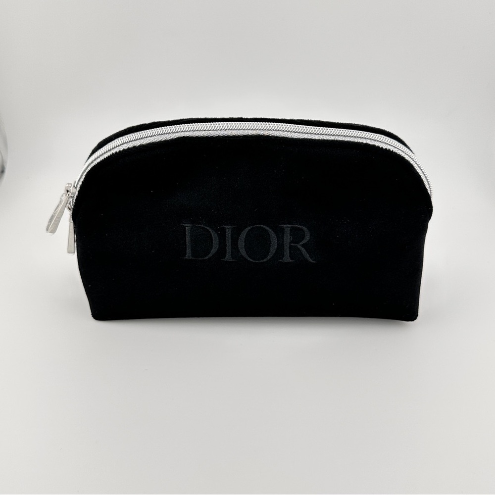 🆕 CHRISTIAN DIOR Limited Edition Black Velvet Cosmetic Bag Authentic & NIB